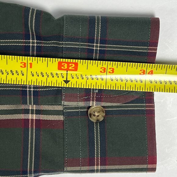 Brooks Brothers Supima Cotton Casual Shirt Green Check Long-Sleeve Button-Down - Picture 7 of 11